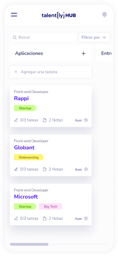 Versión móvil del Hub de aprendizaje del programa de Talently Versión móvil del Hub de aprendizaje del programa de Talently